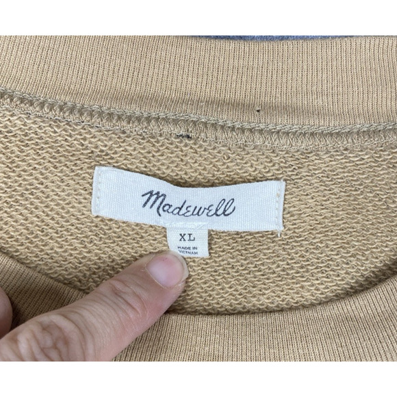 Madewell Sweater Womens Extra Large Brown Animal Print Cropped - Picture 7 of 12